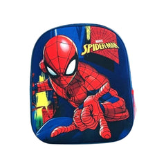 Ghiozdan 3D Disney pentru gradinita, Spider man , albastru/rosu , 32 Cm