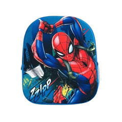 Ghiozdan 3D Disney pentru gradinita, Spider man , bleu/rosu , 32 Cm