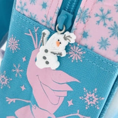 Ghiozdan 3D Frozen pentru gradinita, Ana si Elsa , roz/bleu32 Cm