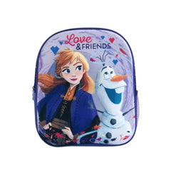 Ghiozdan 3D Frozen pentru gradinita, Elsa si Olaf , indigo, 32 Cm