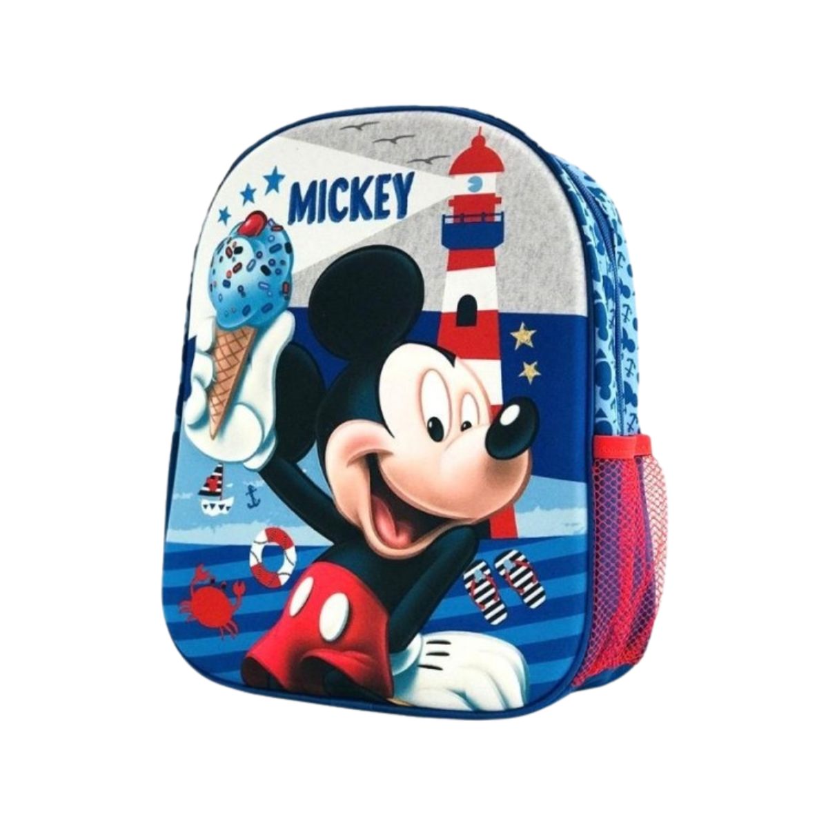 Ghiozdan 3D Frozen pentru gradinita, Mickey Mouse ,bleu/gri , 32 Cm, 1, hectarul.ro