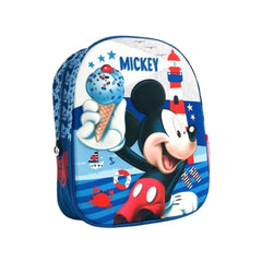 Ghiozdan 3D Frozen pentru gradinita, Mickey Mouse ,bleu/gri , 32 Cm