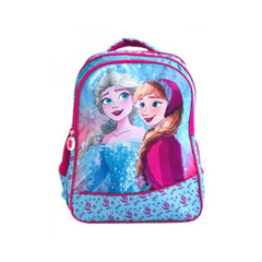 Ghiozdan Mare cu 3 Compartimente Frozen, Ana si Elsa ,roz/bleu, 42 Cm