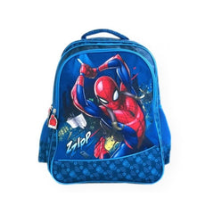 Ghiozdan Mare cu 3 Compartimente, Spider Man, albastru/rosu,42 Cm