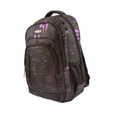 Hectarul - Ghiozdan Mesco 3 compartimente cu fermoar, negru cu mov, 30L, 45.5 x 32 x 14 cm