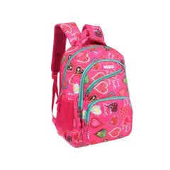 Ghiozdan Scoala Mesco Roz Cu Inimi, 4 Compartimente, 44 X 32 X 16 Cm