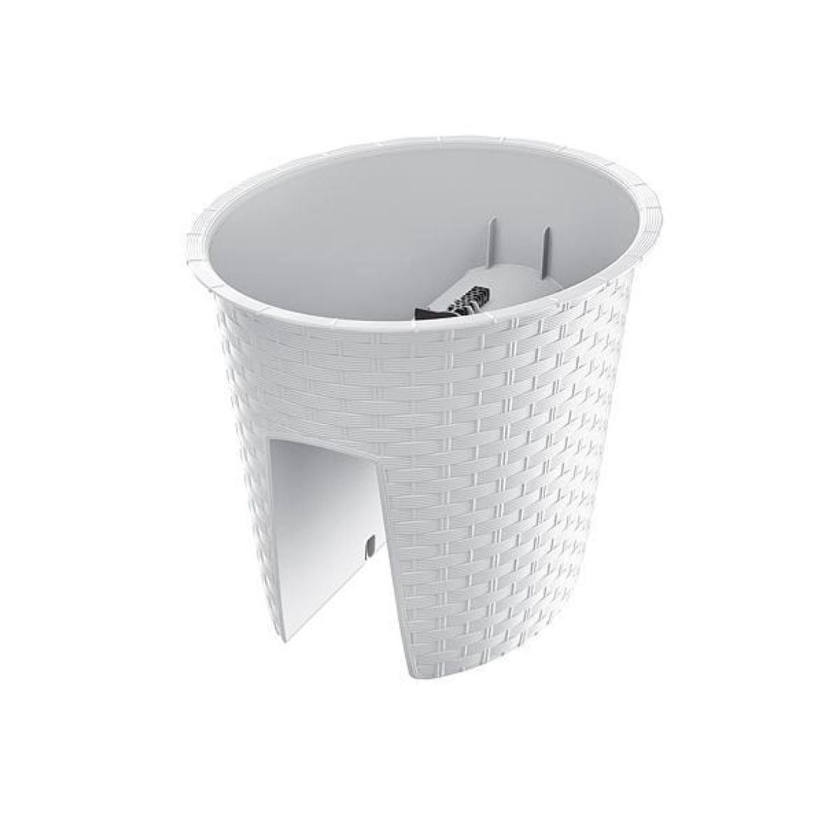 Ghiveci alb RATOLLA Railing Oval 300, 1, hectarul.ro