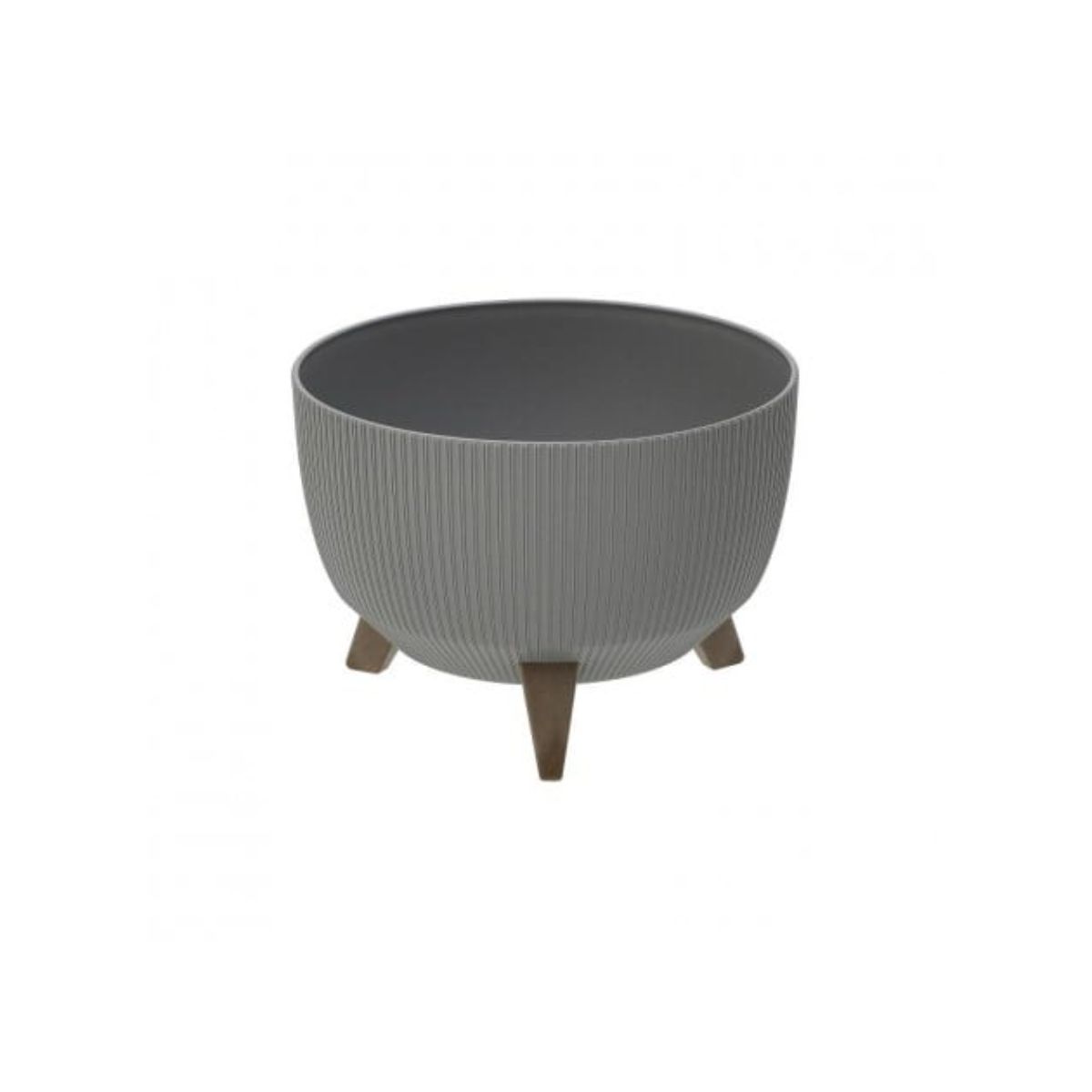 Ghiveci cu suport diametru 33 cm gri, 1, hectarul.ro