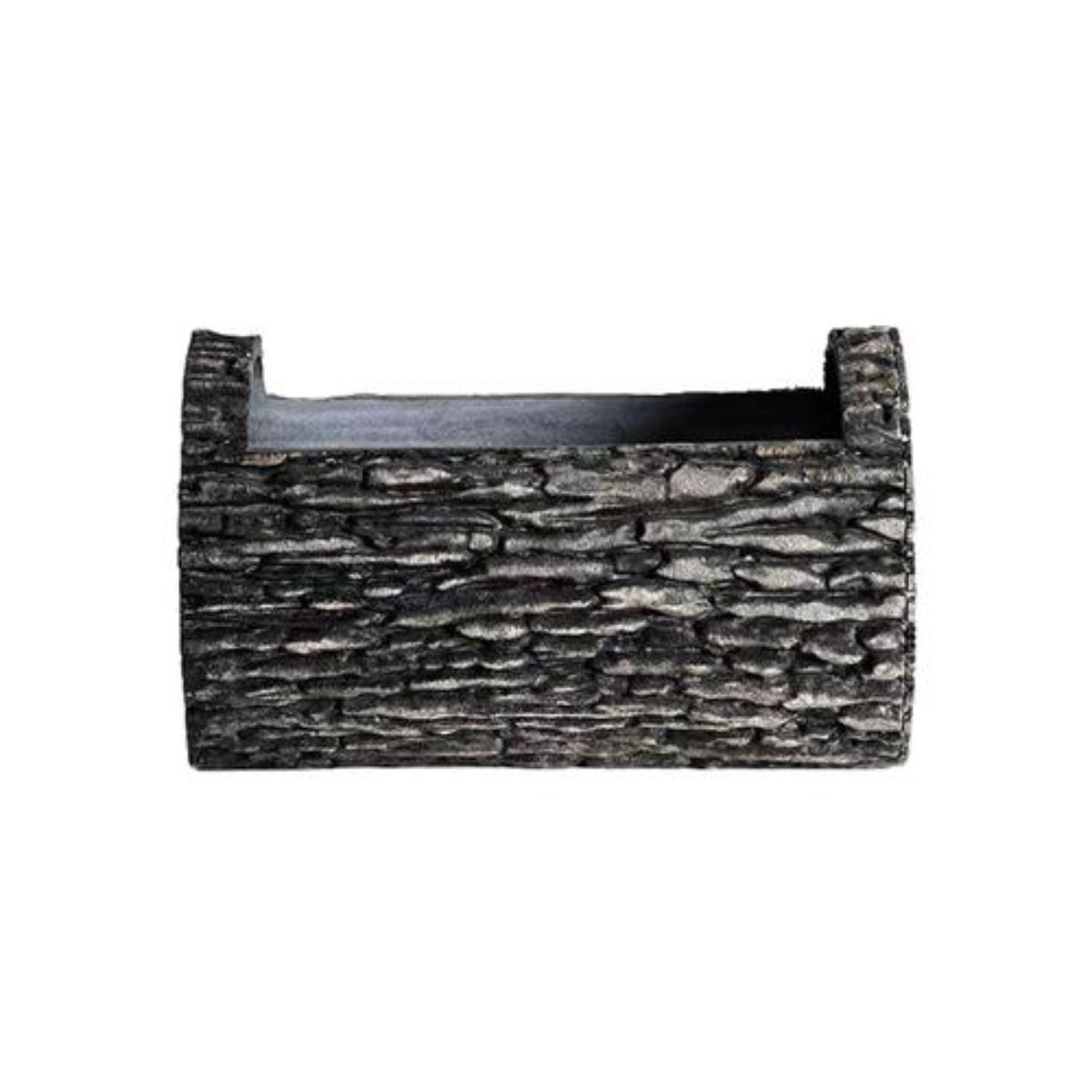 Ghiveci de flori tip trunchi de copac Strend Pro Woodeff, nuc, 22x35 cm, 1, hectarul.ro