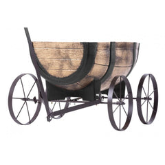 Ghiveci decorativ butoi whiskey, 41.5x29x19cm