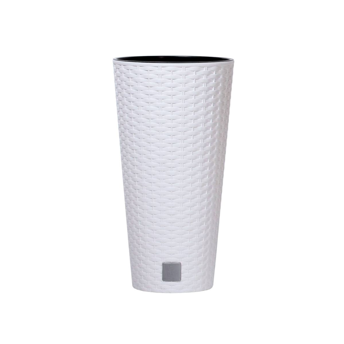 Ghiveci decorativ cu suport inclus Rato Tubus 400 mm, alb, 1, hectarul.ro