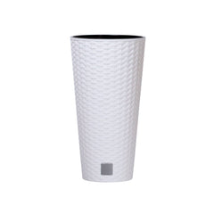 Ghiveci decorativ cu suport inclus Rato Tubus 400 mm, alb