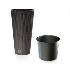 Ghiveci decorativ cu suport inclus Rato Tubus 400 mm, maro