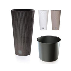 Ghiveci decorativ cu suport inclus Rato Tubus 400 mm, maro