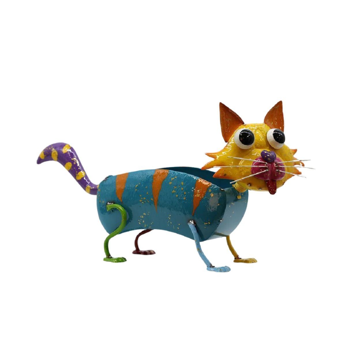 Ghiveci decorativ din metal vopsit Pisicuta, 1, hectarul.ro