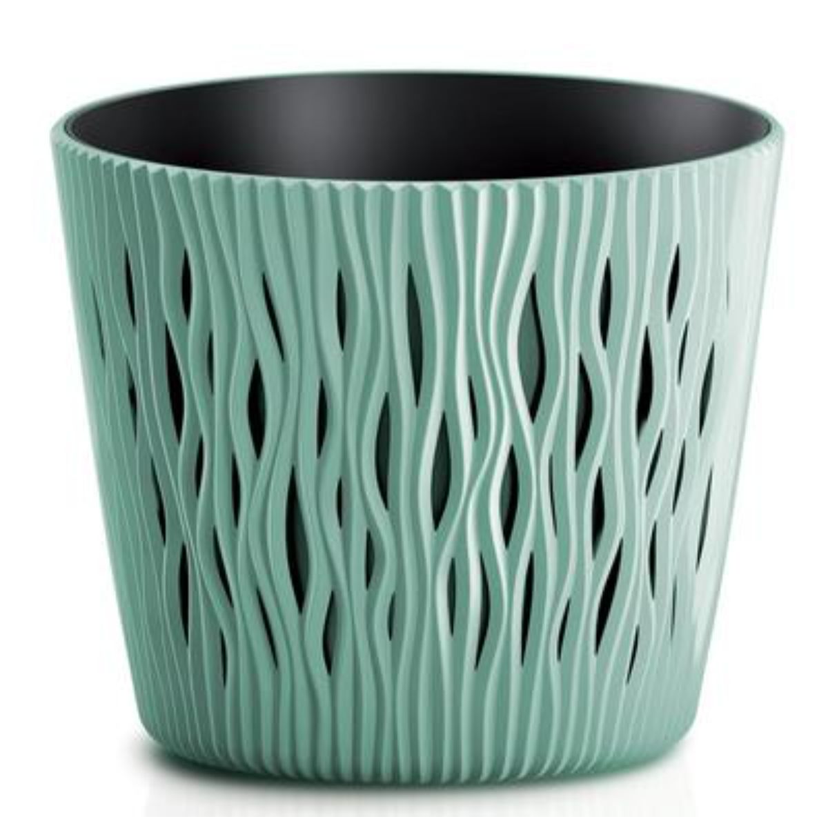 Ghiveci decorativ rotund Sandy 16.5x14.5 cm albastru, 1, hectarul.ro