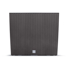 Ghiveci decorativ slim, imitatie ratan, maro, 58x18x49.8 cm