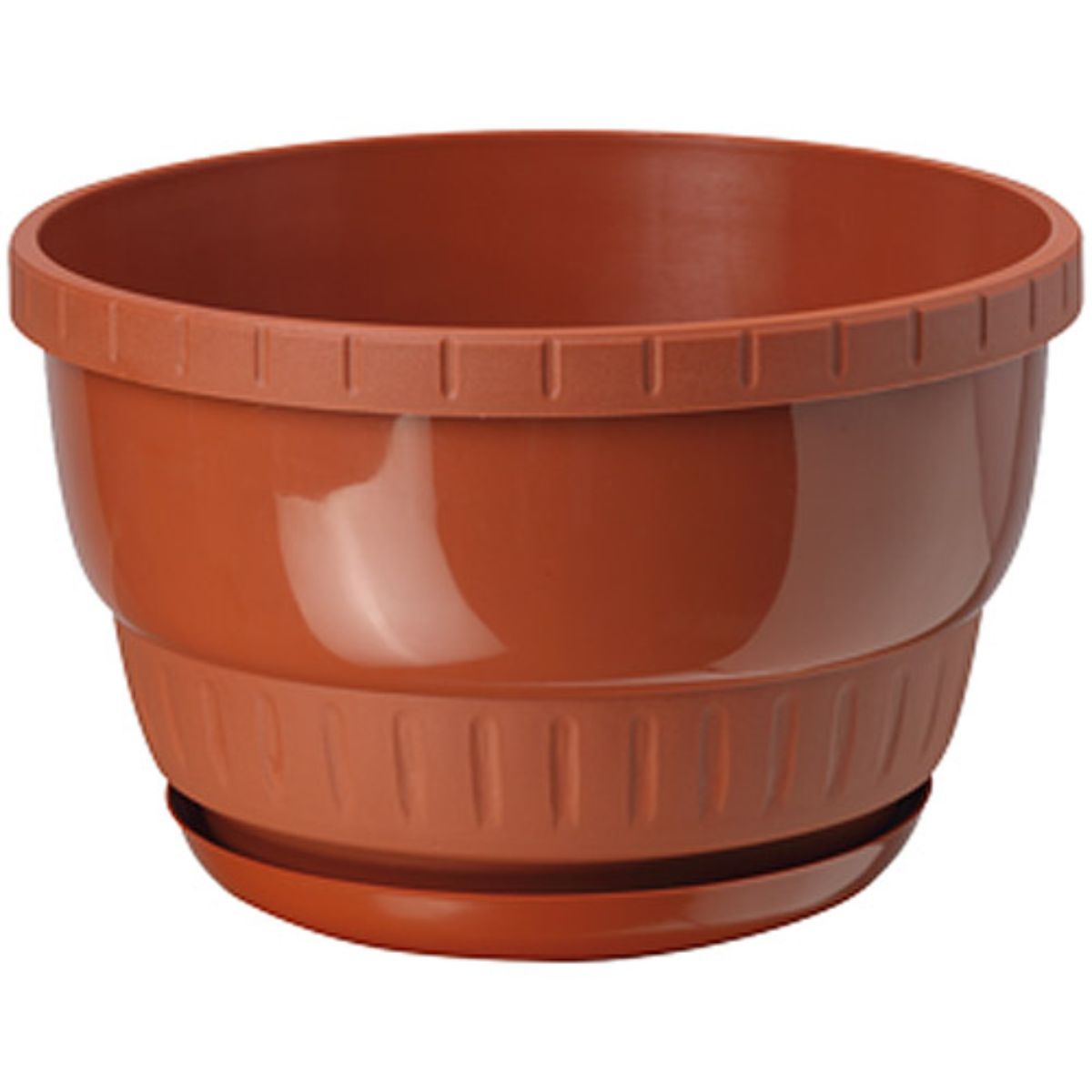 Ghiveci din plastic Europa 19x13 cm, 2.7L, culoare teracota, 1, hectarul.ro