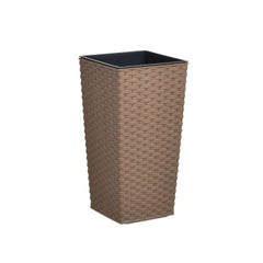 Ghiveci maro din plastic 19X19Χ36 Inart