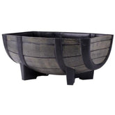 Hectarul - Ghiveci pentru flori, model butoi natural, 41x29x19 cm