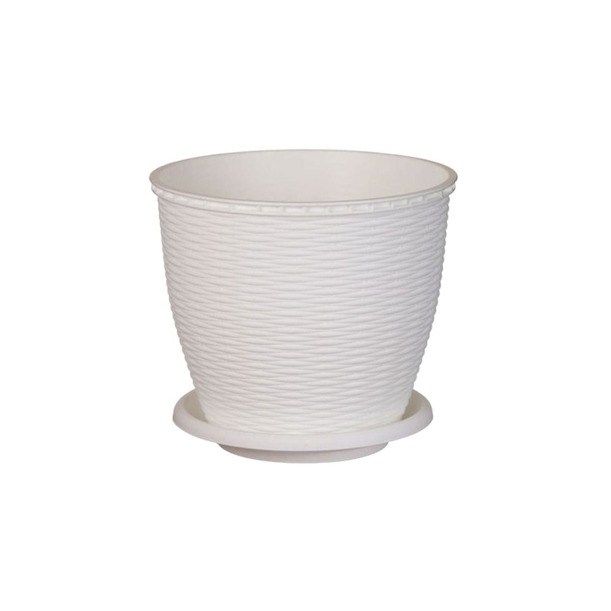 Ghiveci ratan 2.75 L ALB, 1, hectarul.ro
