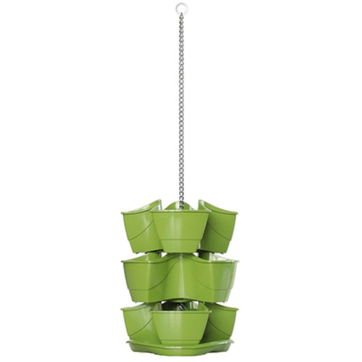 Ghiveci suspendat cu lant, triplu, in cascada�9L, 1, hectarul.ro