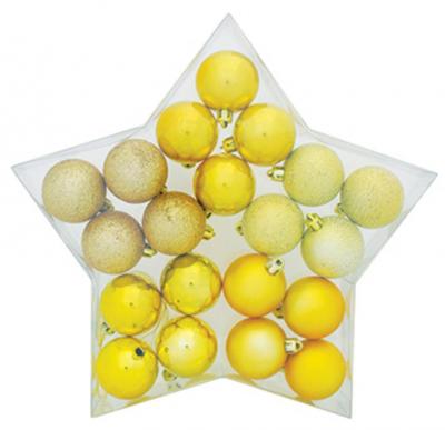 Globuri de Craciun MagicHome, 20 buc, aurii, mix, 5 cm, 1, hectarul.ro