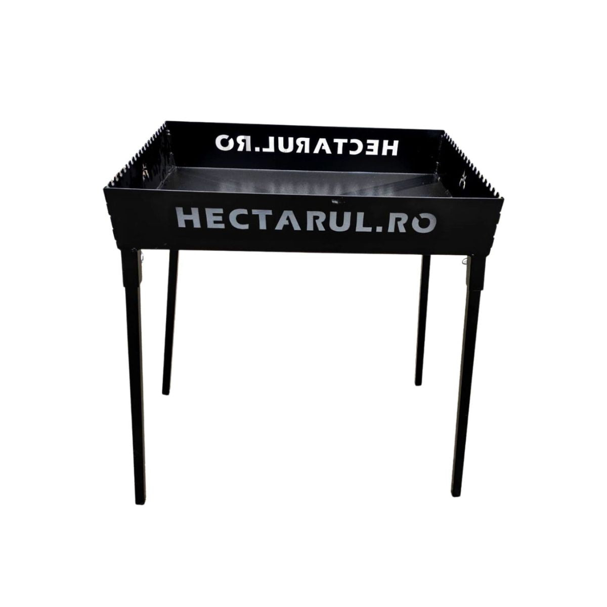 Gratar pentru gradina Hectarul , din tabla de 2 mm, tije din otel de 6 mm, picioare detasabile, vopsit electrostatic, model V, 1, hectarul.ro