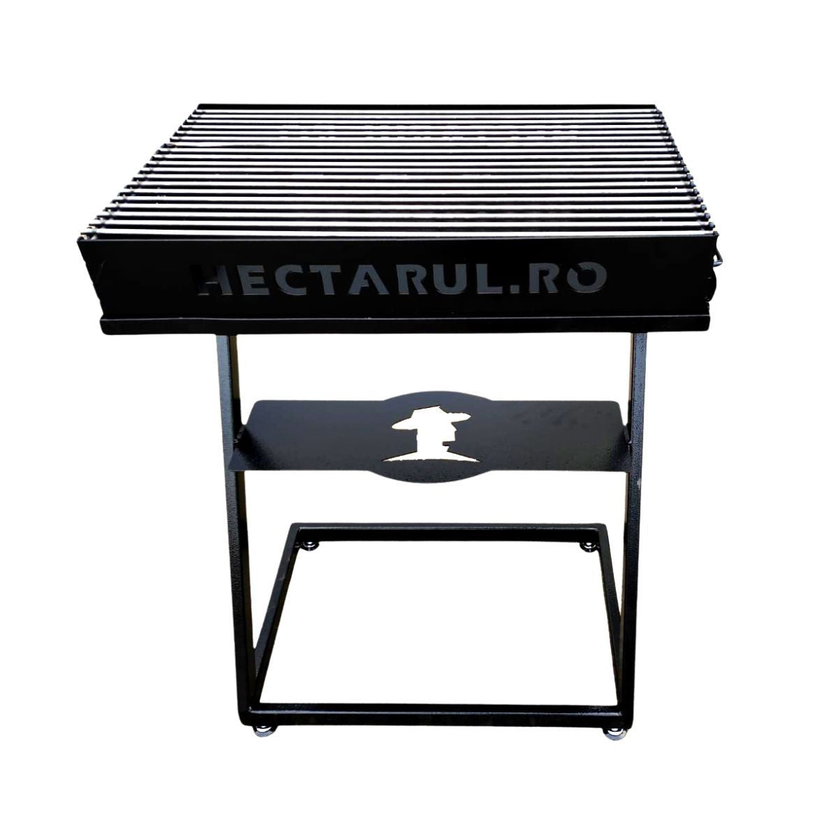 Gratar pentru gradina Hectarul , din tabla de 2 mm, tije din otel de 6 mm, picioare detasabile, vopsit electrostatic, model Z, 1, hectarul.ro