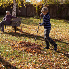 Grebla metalica telescopica pentru frunze Strend Pro R114 , 15 dinti, latime si maner ajustabile