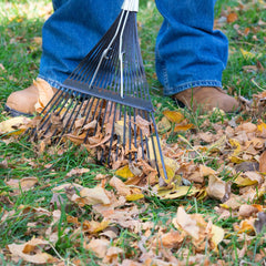 Grebla metalica telescopica pentru frunze Strend Pro R114 , 15 dinti, latime si maner ajustabile