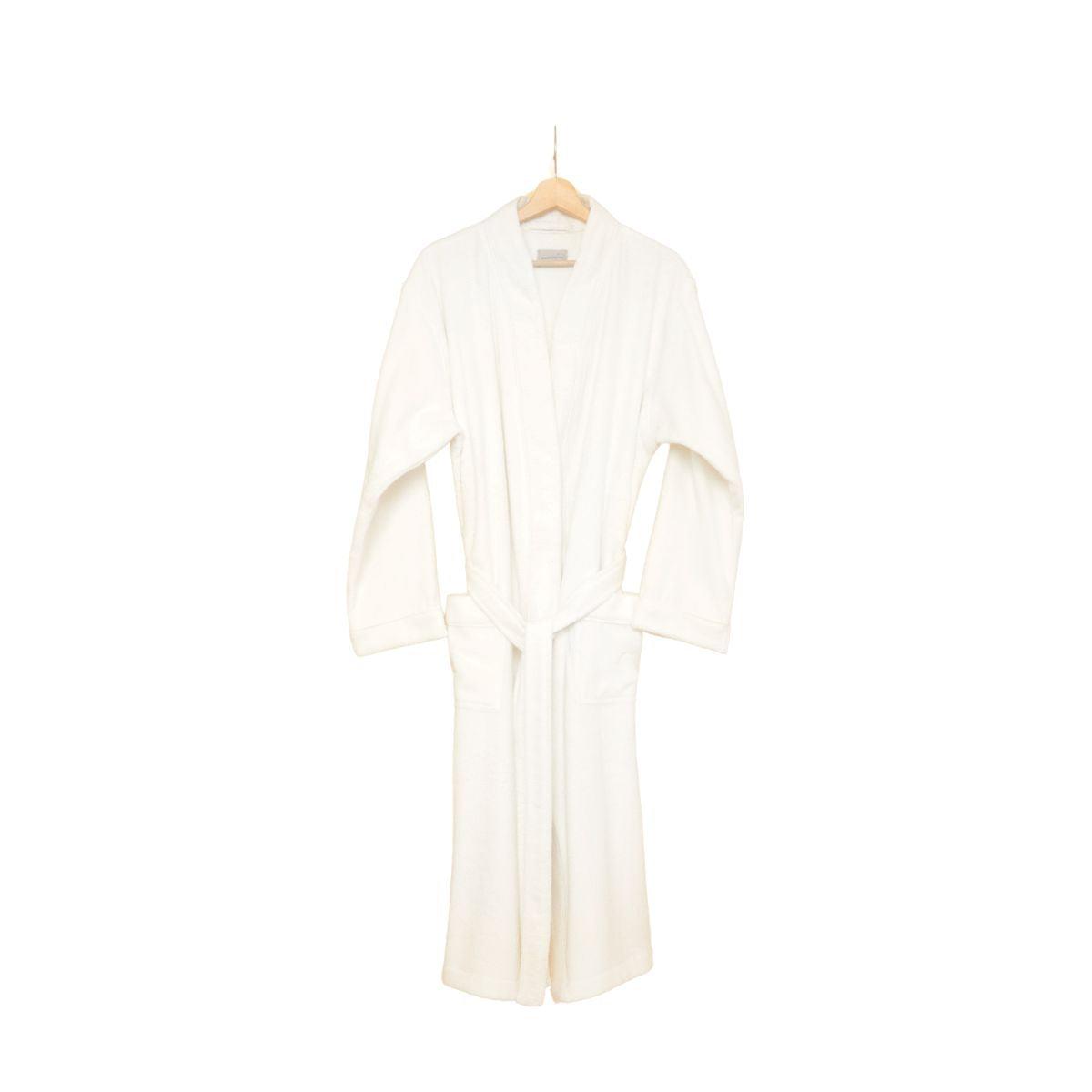 Halat de baie din bumbac 100% marimea M, Maisonette Pure Bathrobe, crem ivory, 1, hectarul.ro