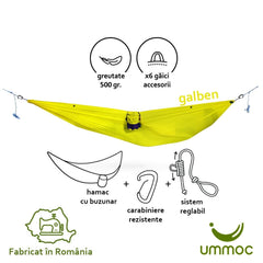 Hamac Ummoc Calatorul simplu Galben