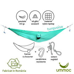 Hamac Ummoc Calatorul sofisticat Turquoise