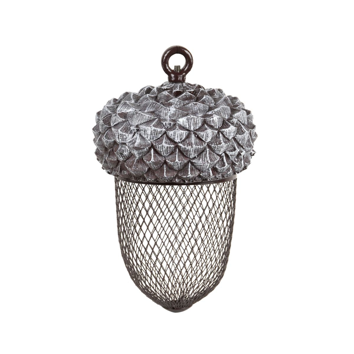 Hranitoare pentru pasari neagra din plastic si otel Acorn Esschert Design, 1, hectarul.ro