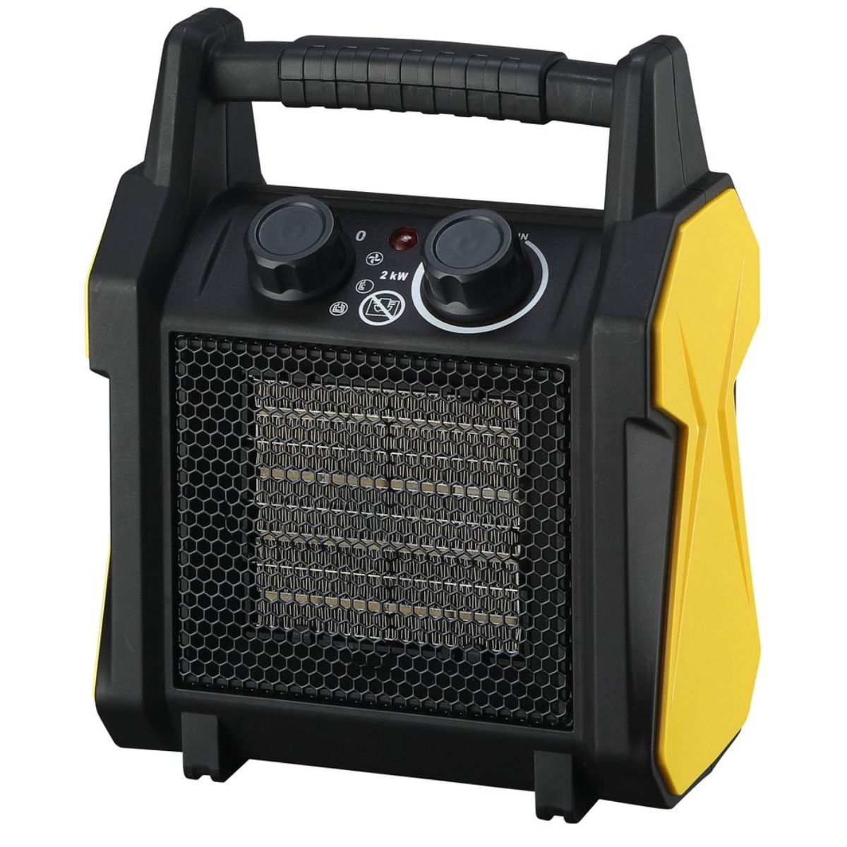 Incalzitor electric/suflanta electrica 2 kW cu 3 trepte (20Kw/1000kW/2000kW), cu un cadru realizat din otel inoxidabil cu maner, 1, hectarul.ro