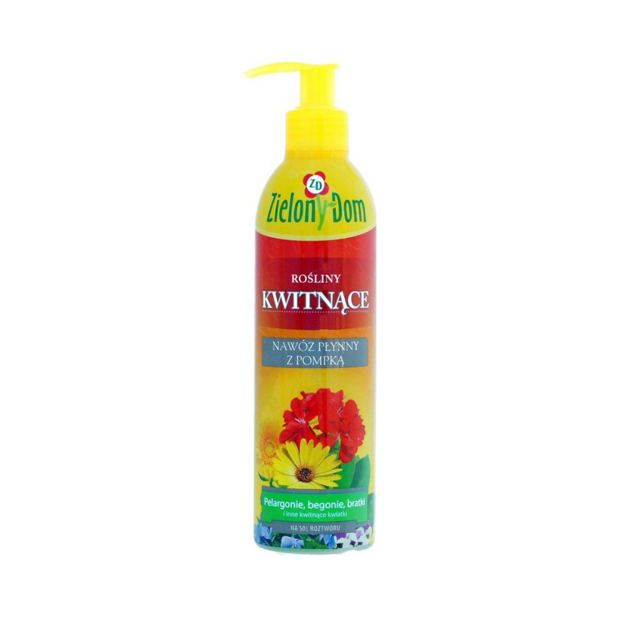 Ingrasamant lichid mineral cu pompa pentru Plante cu Flori, 300 ml, 1, hectarul.ro