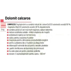 Ingrasamant mineral Dolomit calcaros 1558AGRO 5 kg