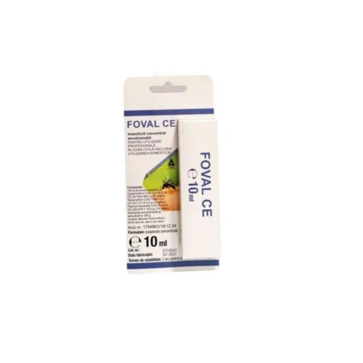 Insecticid FOVAL CE furnici, gandaci, muste, paianjeni, purici, tantari 10 ml, 1, hectarul.ro