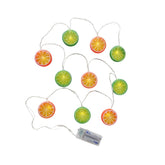 Hectarul - Instalatie 10 lumini LED, verde/portocaliu, din polistiren si metal, Fruttato Boltze