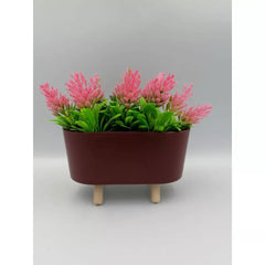 Jardiniera cu plante din plastic decorativa 16x8x15cm 1