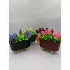 Jardiniera cu plante din plastic decorativa 16x8x15cm 4