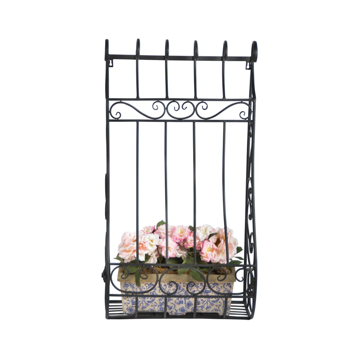 Jardiniera neagra din fier Italian Esschert Design, 1, hectarul.ro