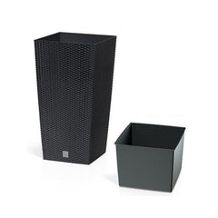 Jardiniera patrata cu suport interior inclus RATO 32.5 latime , maro