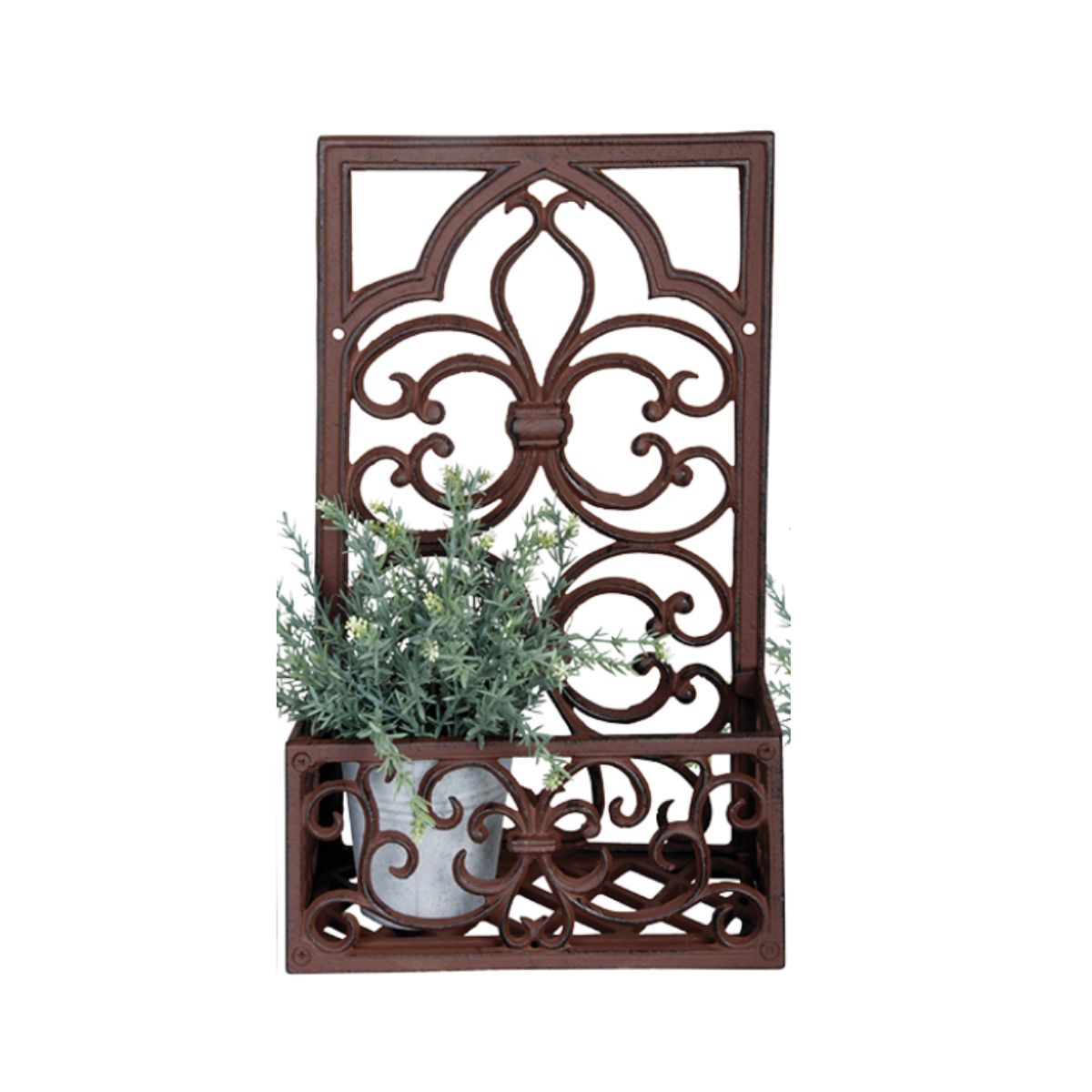 Jardiniera ruginie din otel turnat Window Rectangular Esschert Design, 1, hectarul.ro