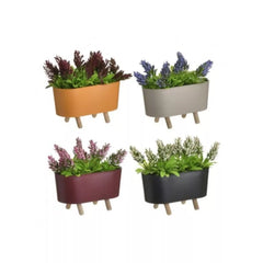 Jardiniera cu plante din plastic decorativa 16x8x15cm 2