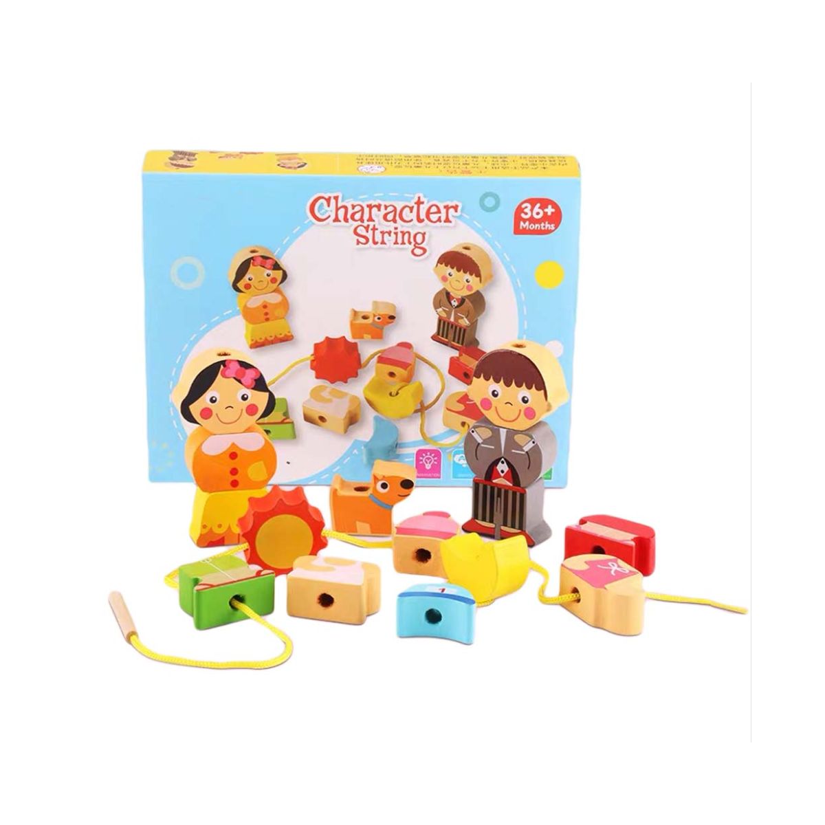 Joc de insiruit din lemn cu caractere, WD 9536-C, 1, hectarul.ro