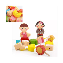 Joc de insiruit din lemn cu caractere, WD 9536-C