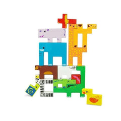 Joc educativ din lemn - Tetris - cu animale 3D, WD 2511