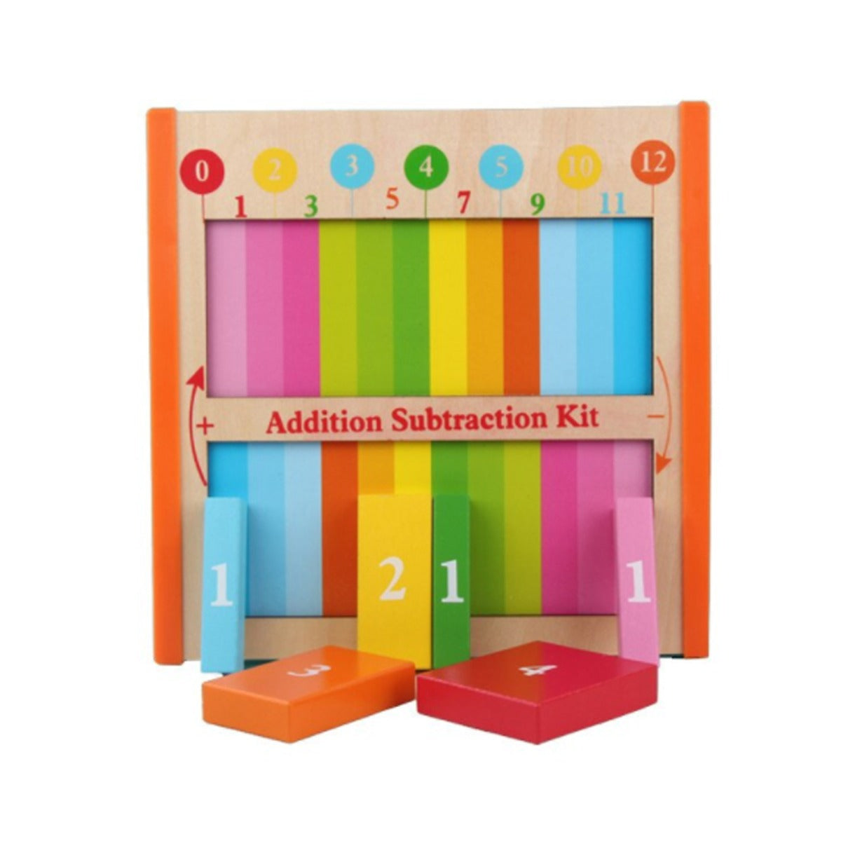 Joc educativ Montessori din lemn - Matematica, Adunari si Scaderi, WD 2062, 1, hectarul.ro